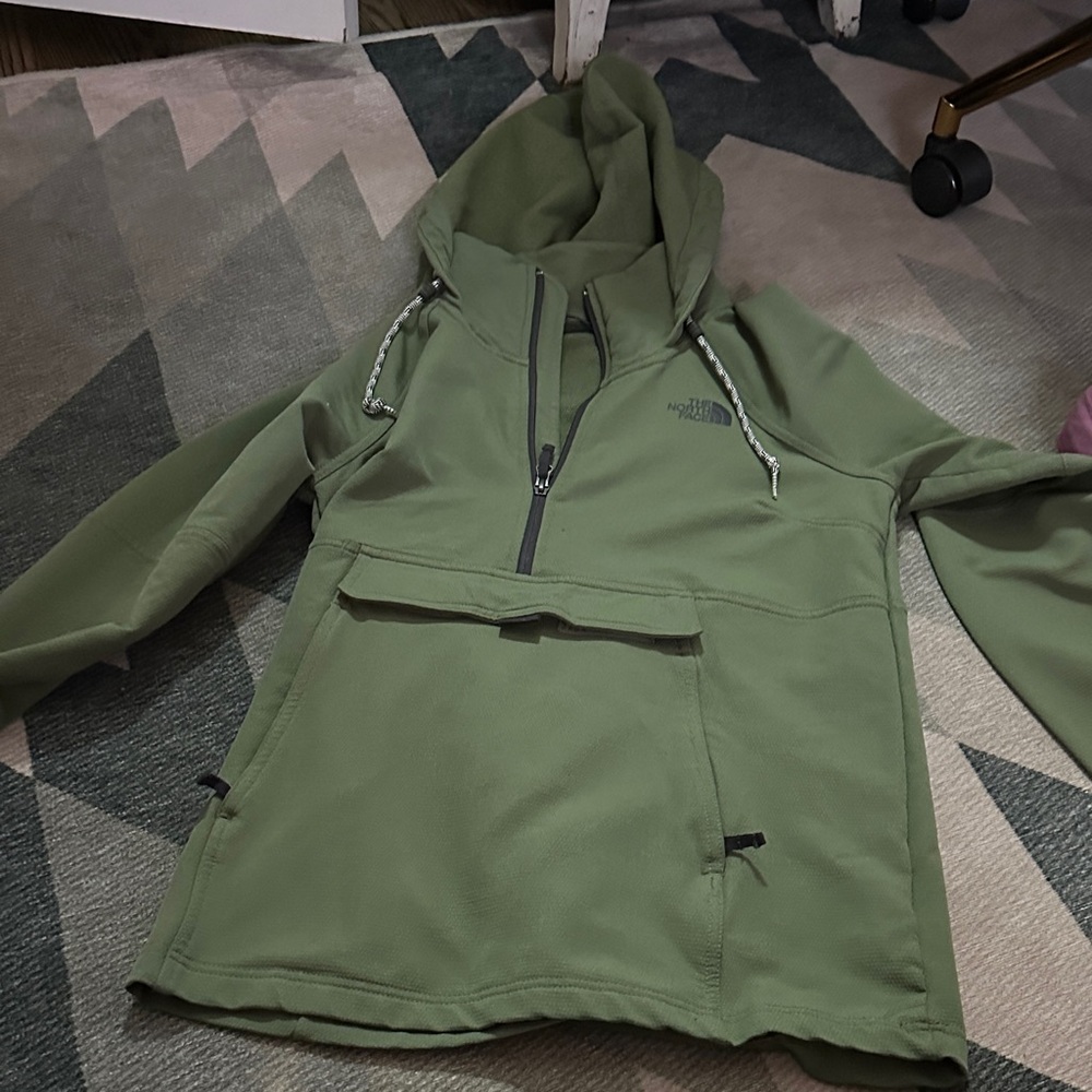 The North Face Olive Green Fleece zip up jacket